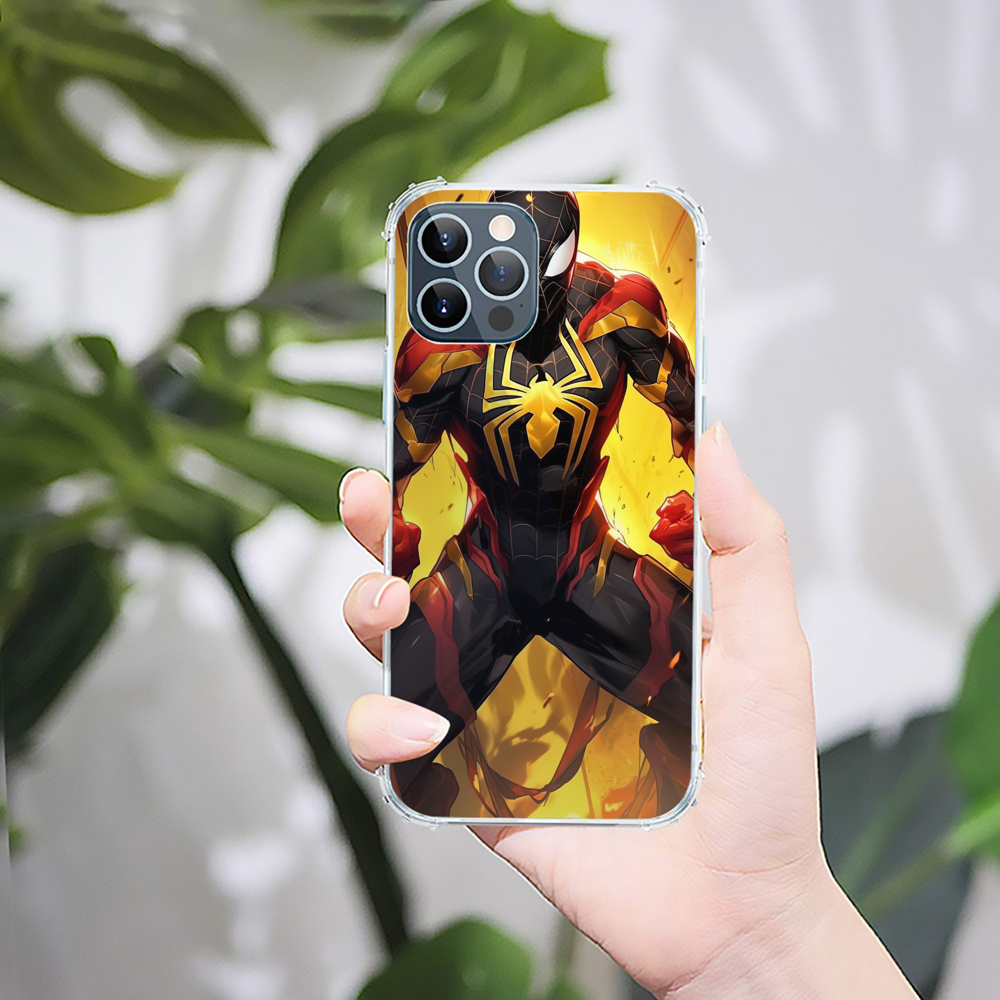 （画像用） Spider Man スパイダーマン 【iPhone 12シリーズ対応】透明スマホケース（クリアソフトケース）